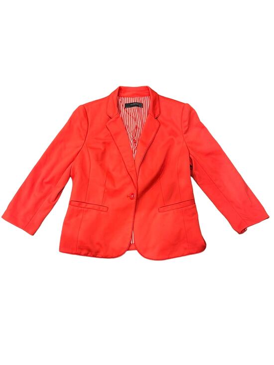 The Limited Jackets & Blazers - NWT The Limited Coral Red On Button Notch Collar Blazer Size L